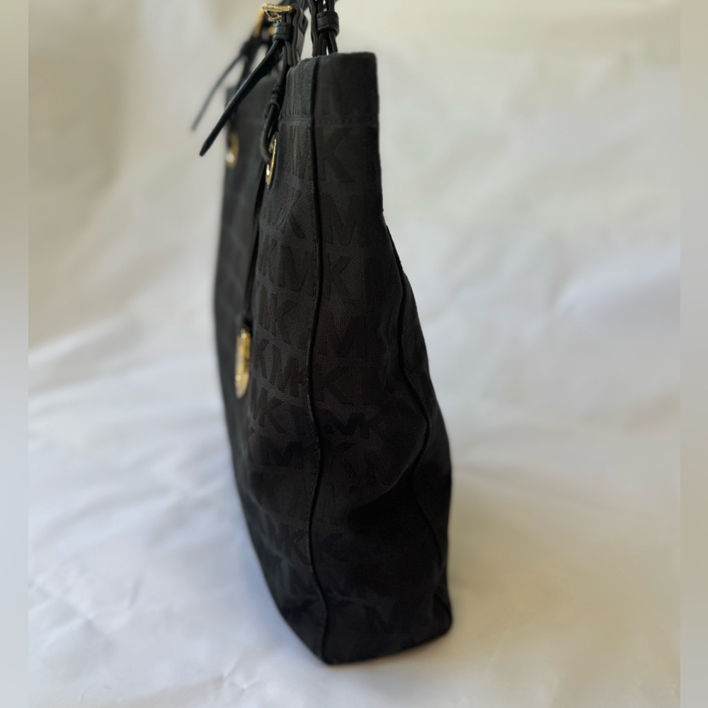 MICHAEL KORS Black/Black Monogram Fabric Tote - Picture 7 of 12